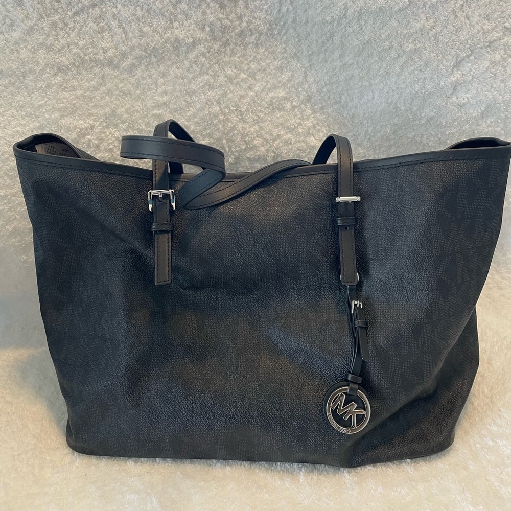 Michael Kors black logo tote